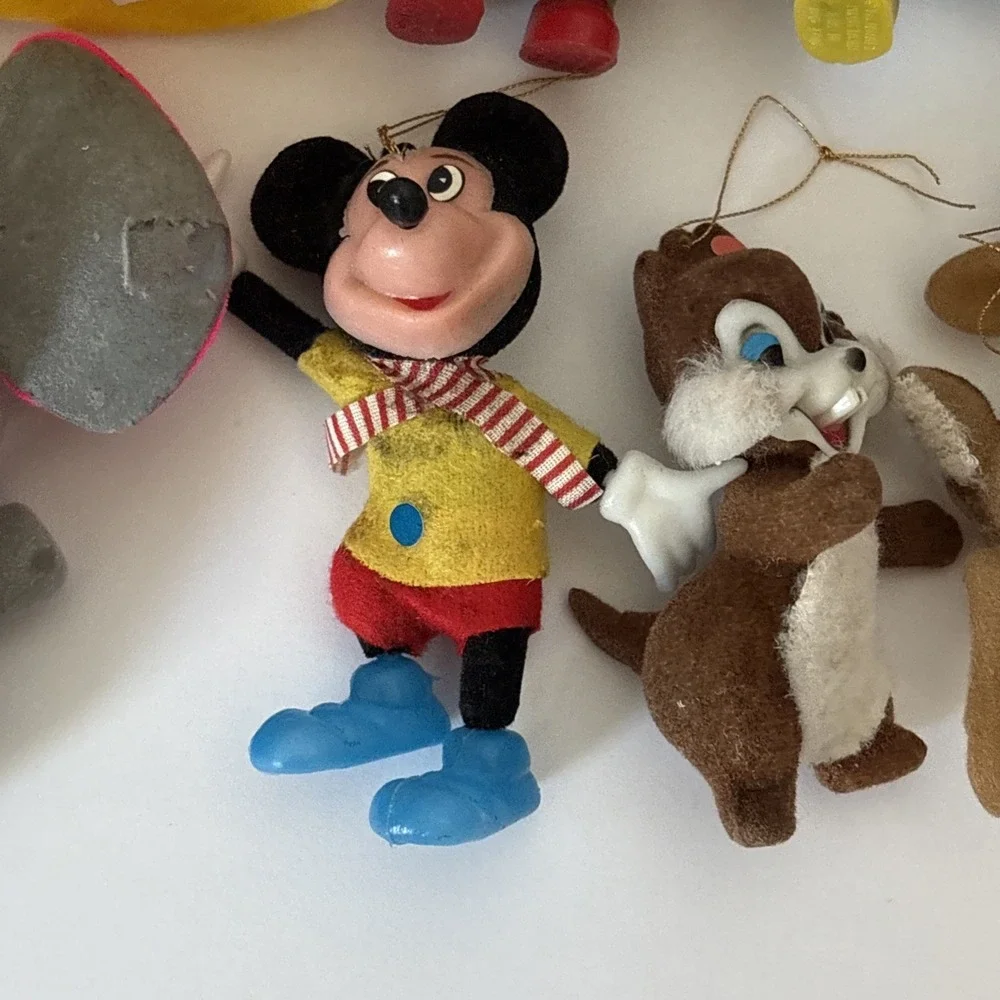 Vintage Walt Disney Snow White Dwarfs Goofy Dumbo Mickey Pluto Ornaments